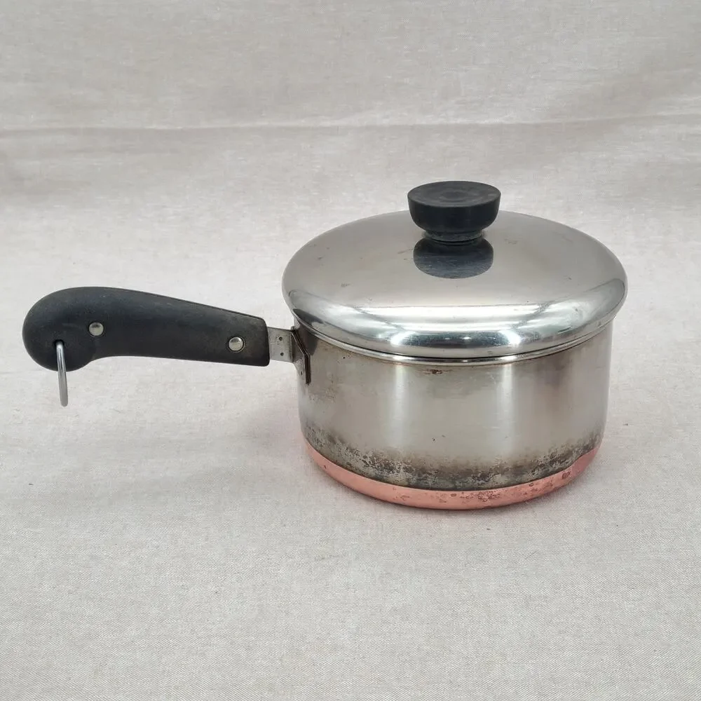 VTG Revere Ware 6+ Piece Saucepan Set with Lids - Copper Pre-1968 Process Patent